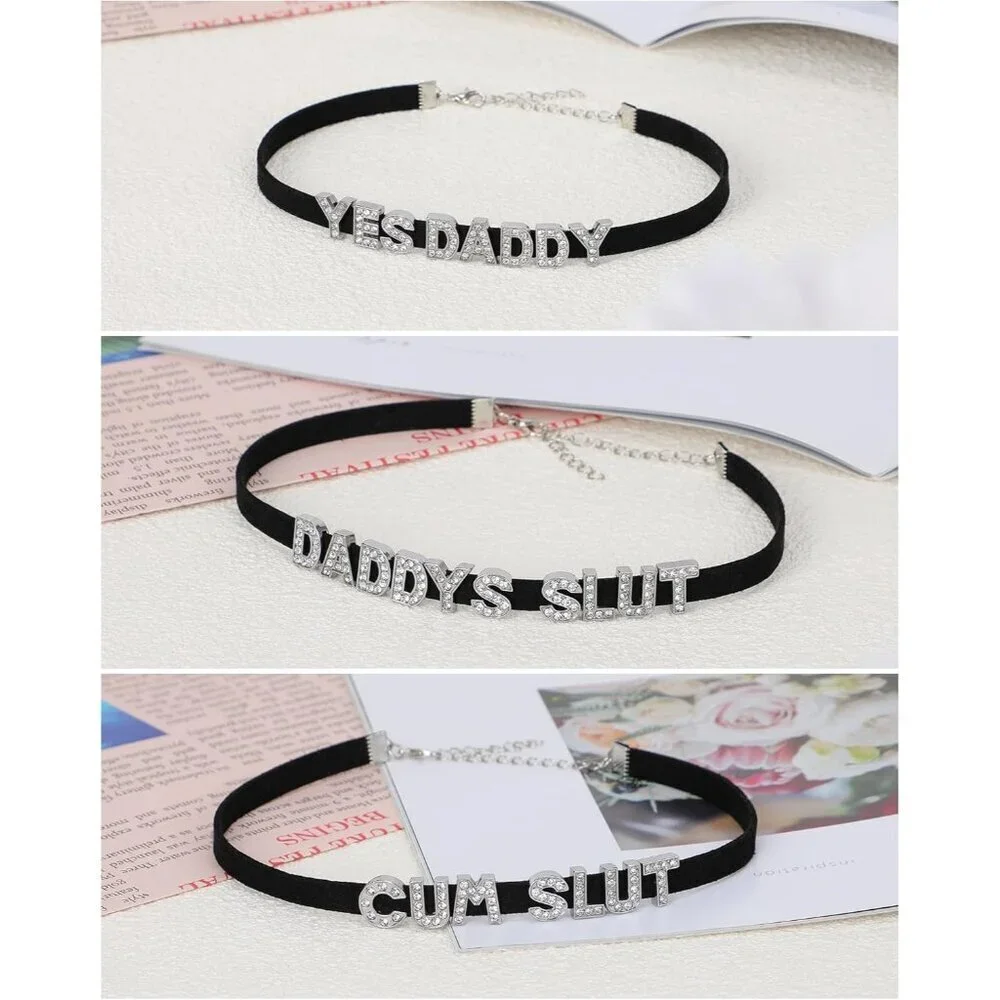 Chokers for Women Soft Suede Adjustable Cosplay Halloween Party Accessory